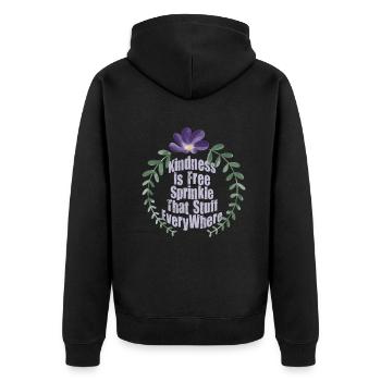 La gentillesse est gratuite, saupoudrez ce truc partout - Veste à capuche bio Premium Unisexe - noir - Dos - Nico (187cm)