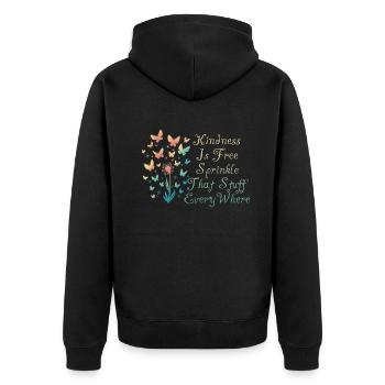 La gentillesse est gratuite, saupoudrez ce truc partout - Veste à capuche bio Premium Unisexe - noir - Dos - Nico (187cm)