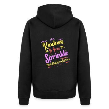 La gentillesse est gratuite, saupoudrez ce truc partout - Veste à capuche bio Premium Unisexe - noir - Dos - Nico (187cm)