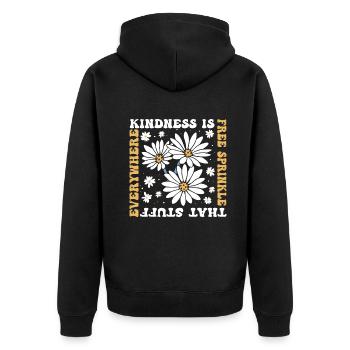 La gentillesse est gratuite, saupoudrez ce truc partout - Veste à capuche bio Premium Unisexe - noir - Dos - Nico (187cm)