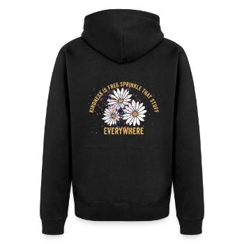 La gentillesse est gratuite, saupoudrez ce truc partout - Veste à capuche bio Premium Unisexe - noir - Dos - Nico (187cm)