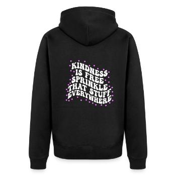 La gentillesse est gratuite, saupoudrez ce truc partout - Veste à capuche bio Premium Unisexe - noir - Dos - Nico (187cm)