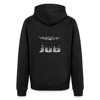 Charpentier Le travail le plus difficile que vous aimerez jamais - Veste à capuche bio Premium Unisexe - noir - Dos - Nico (187cm)