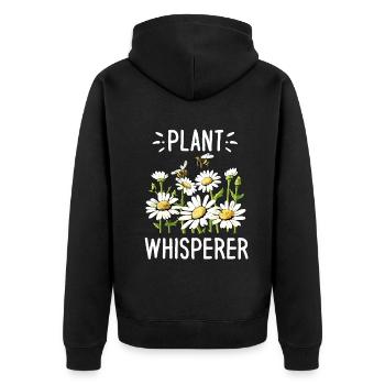 Chuchoteur de plantes - Veste à capuche bio Premium Unisexe - noir - Dos - Nico (187cm)
