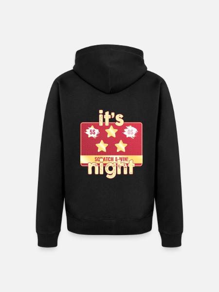 It's Scratch And Win Night - Unisex Premium Organic Zip Hoodie - black