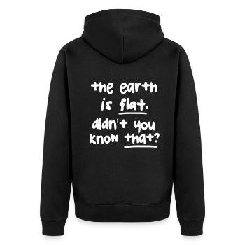 La terre est plate, vous ne le saviez pas ? - Veste à capuche bio Premium Unisexe - noir - Dos - Nico (187cm)
