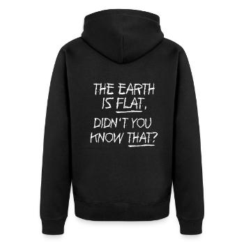 La terre est plate, vous ne le saviez pas ? - Veste à capuche bio Premium Unisexe - noir - Dos - Nico (187cm)