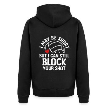 Je peux bloquer votre tir - Veste à capuche bio Premium Unisexe - noir - Dos - Nico (187cm)