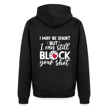 Je peux bloquer votre tir beach-volley - Veste à capuche bio Premium Unisexe - noir - Dos - Nico (187cm)