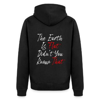 La terre est plate, vous ne le saviez pas ? - Veste à capuche bio Premium Unisexe - noir - Dos - Nico (187cm)