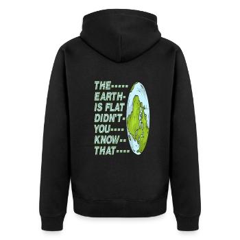 La terre est plate, vous ne le saviez pas ? - Veste à capuche bio Premium Unisexe - noir - Dos - Nico (187cm)