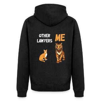 Autres avocats Me Tiger Cat - Veste à capuche bio Premium Unisexe - noir - Dos - Nico (187cm)