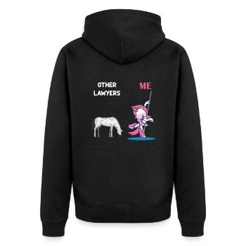 Autres avocats Me Licorne Cheval - Veste à capuche bio Premium Unisexe - noir - Dos - Nico (187cm)