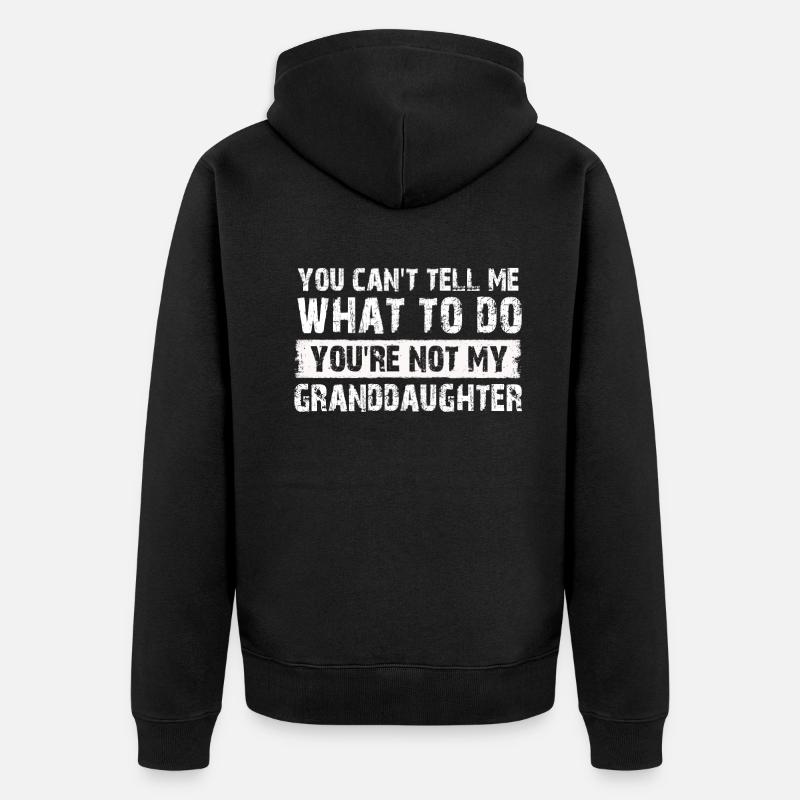 Nicht meine Enkelin - Unisex Premium Bio Zip Hoodie - Schwarz
