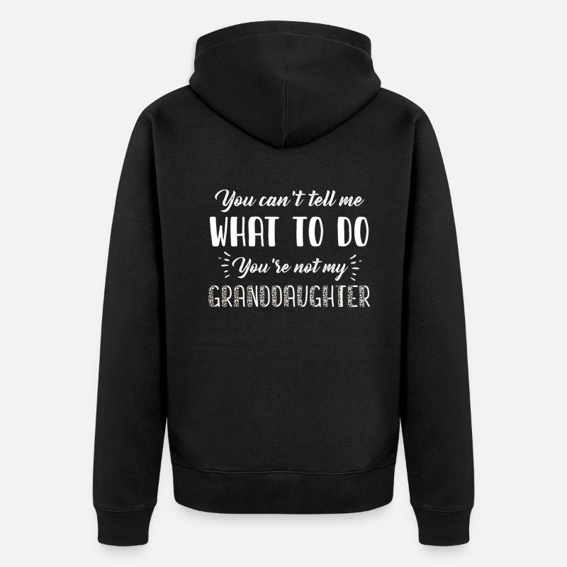 Pas ma petite-fille - Veste à capuche bio Premium Unisexe - noir