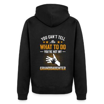Pas ma petite-fille - Veste à capuche bio Premium Unisexe - noir - Dos - Nico (187cm)