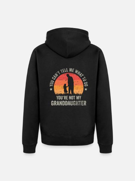 Nicht meine Enkelin - Unisex Premium Bio Zip Hoodie - Schwarz