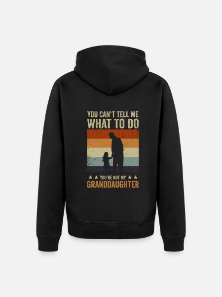 Nicht meine Enkelin - Unisex Premium Bio Zip Hoodie - Schwarz
