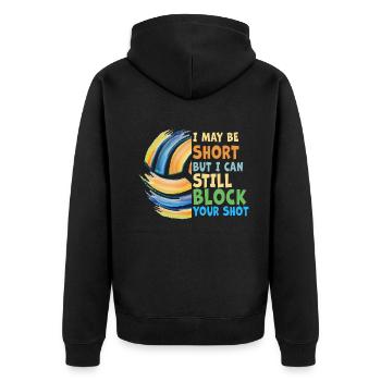 Je peux bloquer votre tir Volleyball de plage - Veste à capuche bio Premium Unisexe - noir - Dos - Nico (187cm)