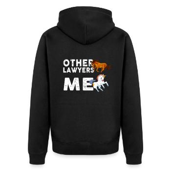 Autres avocats Me Licorne Cheval - Veste à capuche bio Premium Unisexe - noir - Dos - Nico (187cm)