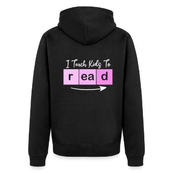 J’apprends aux enfants à lire les professeurs de sciences Lecture - Veste à capuche bio Premium Unisexe - noir - Dos - Nico (187cm)