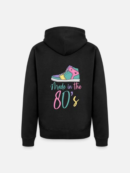 80's The 80s Music - Unisex Premium Organic Zip Hoodie - black