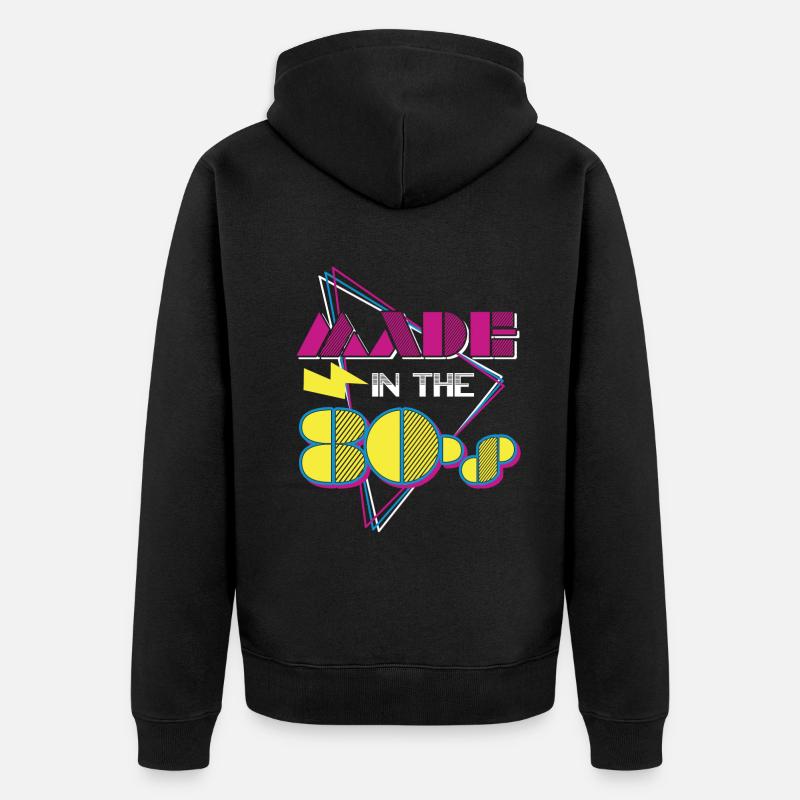 Musique des années 80 - Veste à capuche bio Premium Unisexe - noir