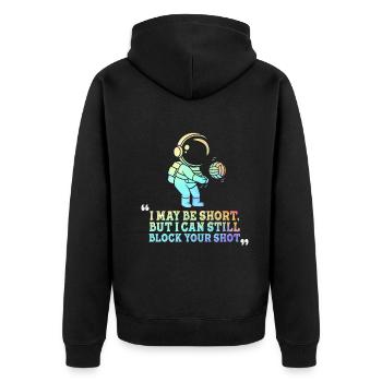 Je peux bloquer votre tir Volleyball de plage - Veste à capuche bio Premium Unisexe - noir - Dos - Nico (187cm)