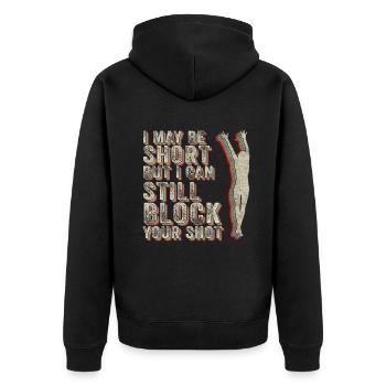 Je peux bloquer votre tir Volleyball de plage - Veste à capuche bio Premium Unisexe - noir - Dos - Nico (187cm)