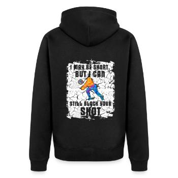 Je peux bloquer votre tir Volleyball de plage - Veste à capuche bio Premium Unisexe - noir - Dos - Nico (187cm)