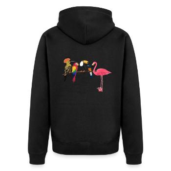 Drôle d’observation d’oiseaux - Veste à capuche bio Premium Unisexe - noir - Dos - Nico (187cm)