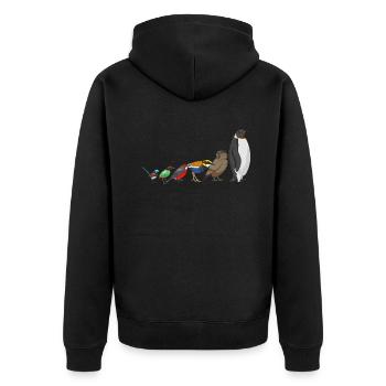 Drôle d’observation d’oiseaux - Veste à capuche bio Premium Unisexe - noir - Dos - Nico (187cm)