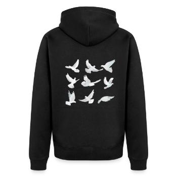 Drôle d’observation d’oiseaux - Veste à capuche bio Premium Unisexe - noir - Dos - Nico (187cm)