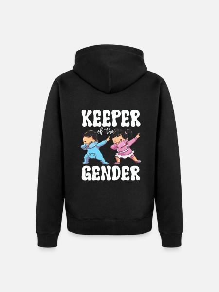 Hüter des Geschlechts - Unisex Premium Bio Zip Hoodie - Schwarz