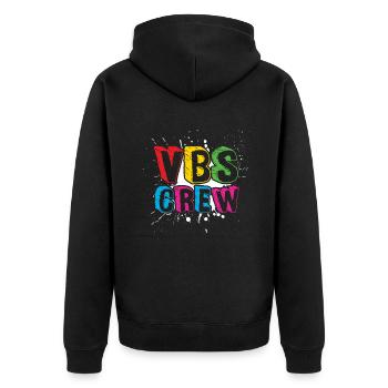 VBS-Besatzung - Unisex Premium Bio Zip Hoodie - Schwarz - Hinten - Nico (187cm)