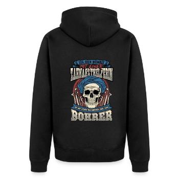 Zahnmedizinische Fachangestellte Zahnarzt - Unisex Premium Bio Zip Hoodie - Schwarz - Hinten - Nico (187cm)