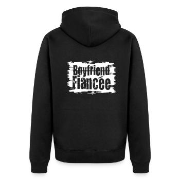 Fiançailles de couple fiancées Hommes Fiancée drôle - Veste à capuche bio Premium Unisexe - noir - Dos - Nico (187cm)