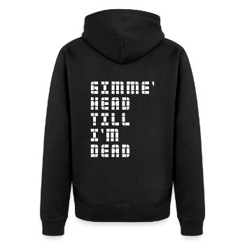 Gimme Head Till I’m Dead 80s Lovers - Veste à capuche bio Premium Unisexe - noir - Dos - Nico (187cm)