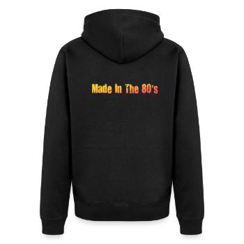 80's The 80s Music - Unisex Premium Organic Zip Hoodie - black - Back - Nico (187cm)