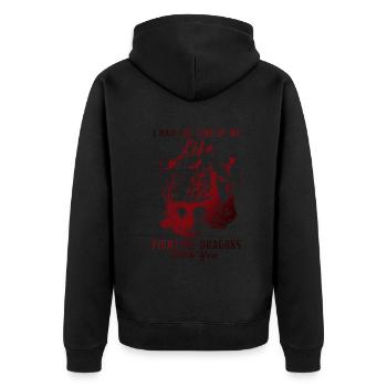 I Had The Time Of My Life Fighting Dragons - Unisex Premium Organic Zip Hoodie - black - Back - Nico (187cm)