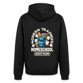 Sip Back Relax and Spice It Up Margarita Mode On - Unisex Premium Bio Zip Hoodie - Schwarz - Hinten - Nico (187cm)