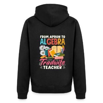 Sip Back Relax and Spice It Up Margarita Mode On - Unisex Premium Bio Zip Hoodie - Schwarz - Hinten - Nico (187cm)