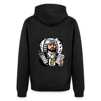 2Bach Drôle Internet Meme Crossover Musique - Veste à capuche bio Premium Unisexe - noir - Dos - Nico (187cm)