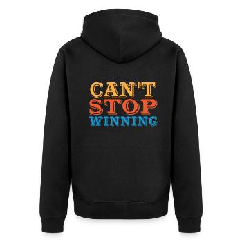 Can’t Stop Winning Lottery Winner Vibes - Veste à capuche bio Premium Unisexe - noir - Dos - Nico (187cm)