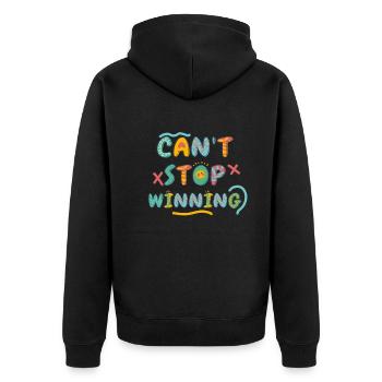 Can’t Stop Winning Lottery Winner Vibes - Veste à capuche bio Premium Unisexe - noir - Dos - Nico (187cm)