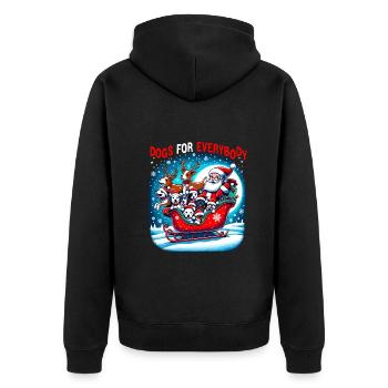 Des chiens pour tous Des chiens festifs pour tous - Veste à capuche bio Premium Unisexe - noir - Dos - Nico (187cm)
