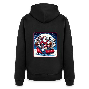 Des chiens pour tous Des chiens festifs pour tous - Veste à capuche bio Premium Unisexe - noir - Dos - Nico (187cm)