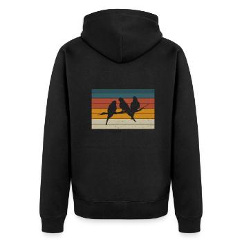 Bird Watching Birder Ornithologist Bird Lover - Unisex Premium Organic Zip Hoodie - black - Back - Nico (187cm)