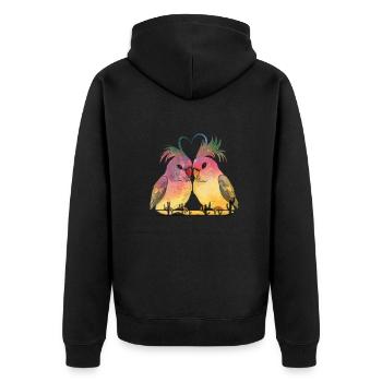 Bird Watching Birder Ornithologist Bird Lover - Unisex Premium Organic Zip Hoodie - black - Back - Nico (187cm)