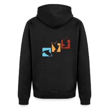 Bird Watching Birder Ornithologist Bird Lover - Unisex Premium Organic Zip Hoodie - black - Back - Nico (187cm)